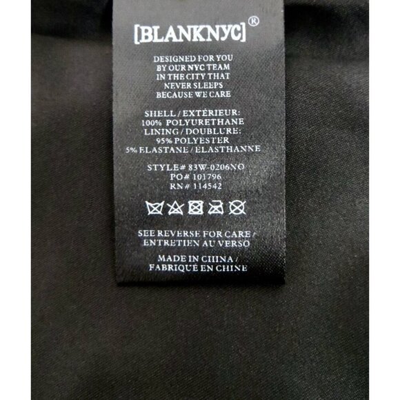 NEW! Blank NYC Vegan Leather Black Sequined Embroidery Detail Mini Skirt SZ 26 - Picture 14 of 14